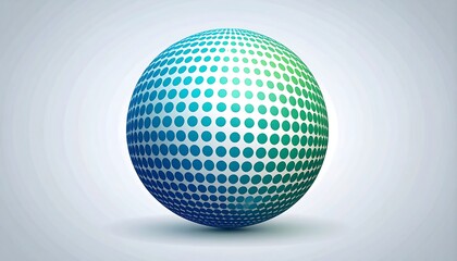 Abstract sphere with gradient polka dots