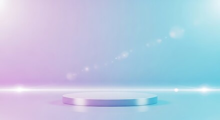 Horizontal composition mockup with a soft gradient background ranging from pale lilac to sky blue, evoking a peaceful breeze.