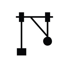 Two Pulley Towers with Cables and Extended Arms in Cross Configuration Design