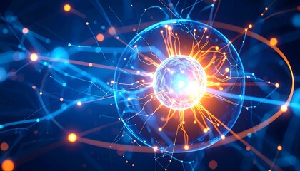Abstract sphere with luminous energy