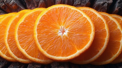 Close-up view of multiple orange slices.