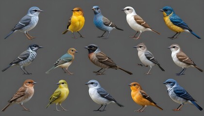  PNG Collection of Common European Birds – Transparent Background
