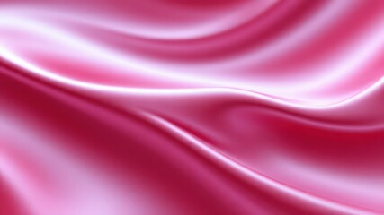 Obraz premium Abstract waves of glossy, pink fabric create a luxurious, elegant background for various design projects