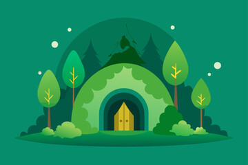 Naklejka premium nestled in the enchanted green