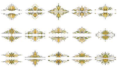 Double divider icon set for blogs, websites, clipart, invitations, greeting cards, design, educational and awareness materials, presentations