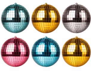 Set Colorful Disco Ball with Rainbow Lights