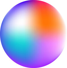 colorful round fluid gradient shape element