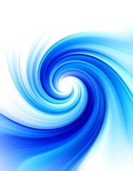 Abstract swirling blue design on white