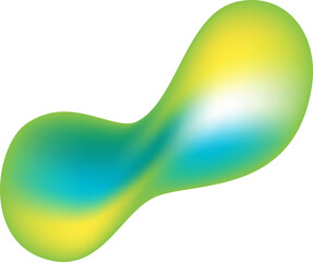 green fluid gradient shape ornament