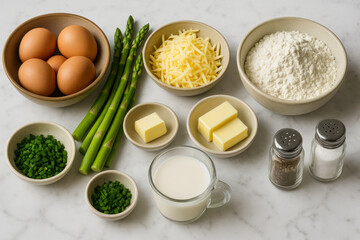 Fresh Ingredients for Quiche or Omelette