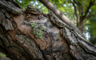 Tree bark texture with moss closeup nature forest outdoor environment