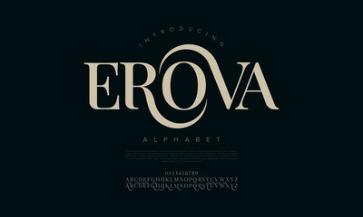 Luxurious serif display font with flowing strokes, perfect for luxury branding and product packaging