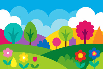 Naklejka premium chromatic meadow