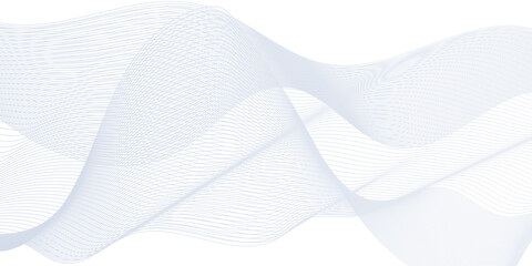 Flowing wave pattern gradient smooth curve shape isolated on transparent background. Technology , science lines flow and motion energy blend.	
