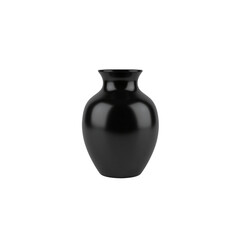 Fototapeta premium black vase isolated on white