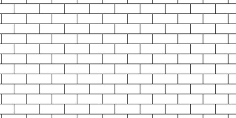 Fototapeta premium white brick wall texture and solid bricks seamless pattern background. 