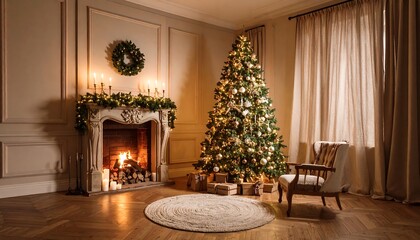 Elegant Christmas living room