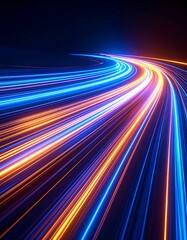 Abstract swirling light trails