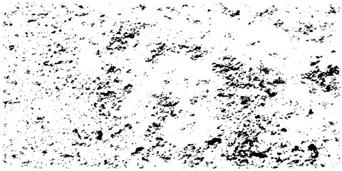 Black and white noise paper dust. Distressed Dirty rough overlay texture. Black grunge texture on transparent backdrop background. Scratches on a white background.	