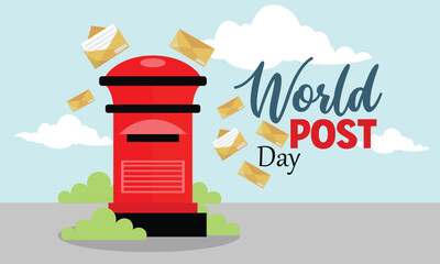 Postbox design illustration for World Post day .