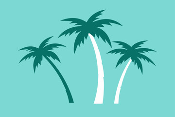 palm brushstrokes on aqua