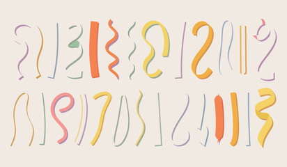 Abstract Shapes and Lines in Pastel Colors Create a Playful and Modern Design	