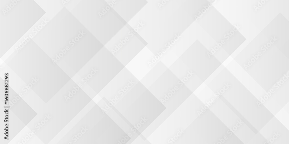 Poster modern abstract white background design with layers of textured white transparent material, minimal 