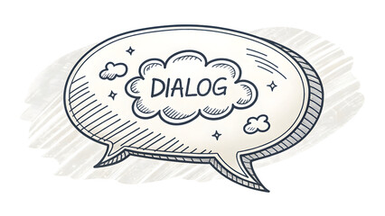 A vector set of hand-drawn speech bubble icons for communication and chat design, ideal for web and business messaging