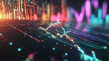 Abstract financial data visualization