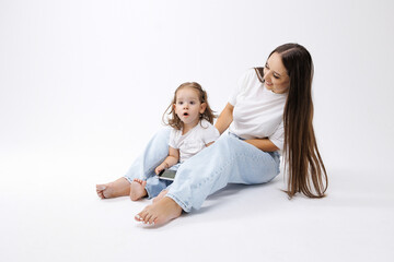 Mother and daughter enjoying creative drawing time together