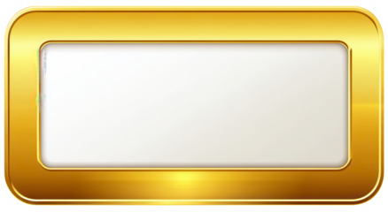 Gold rectangular frame, empty space inside