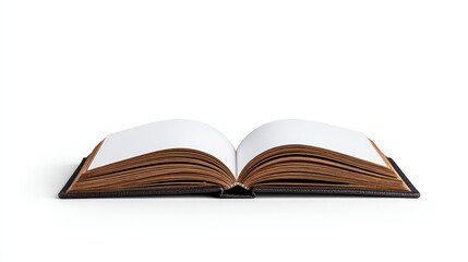 Open Book with Blank Pages on a White Background for Macroeconomics