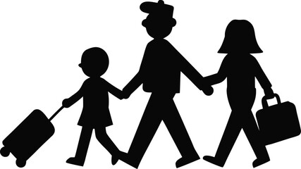 silhouettes of women with bags