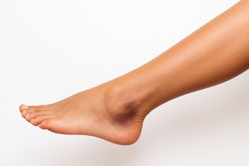 A leg with a bruise on it