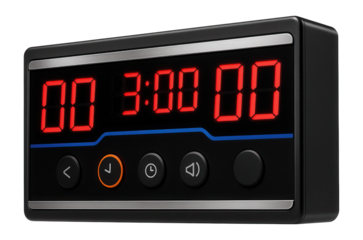Digital scoreboard with integrated timer and buzzer for wrestling arenas