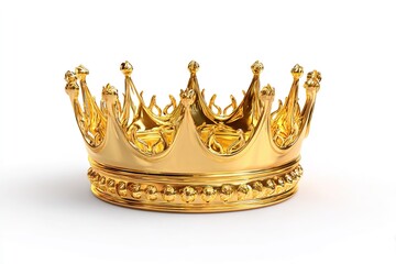 golden crown isolated on white background