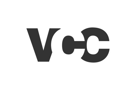 VCC logo design. Initial letter V C C bold font style for tech startups, consulting, corporate branding. Creative company name, headlines typography identity, trendy logotype.