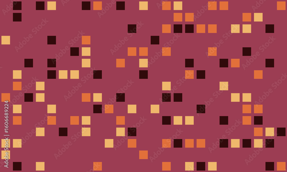 Aufkleber abstract pixel art background. warmtoned squares create a dynamic, energetic pattern perfect for web
