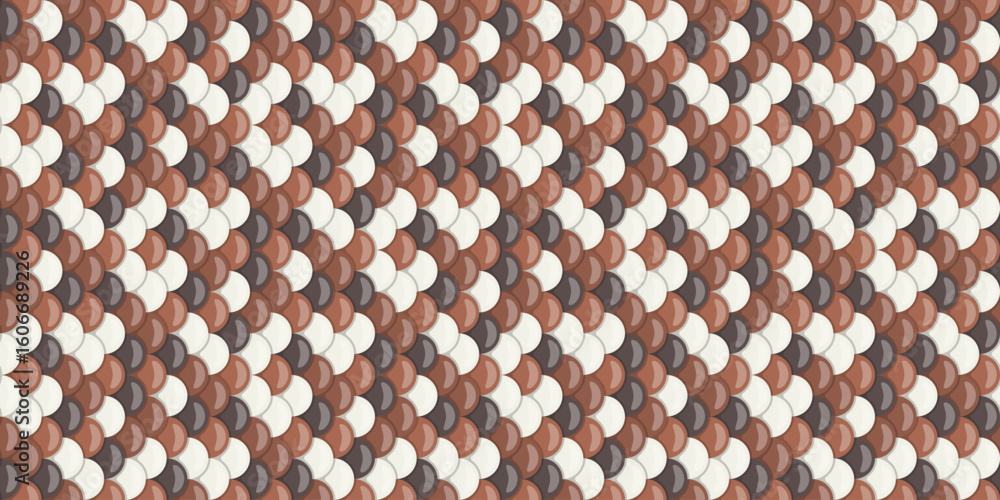 Poster abstract seamless pattern of overlapping rounded shapes in earthy tones. elegant design ideal for ba