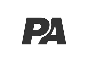 PA Techno Editable Font Logo For Corporate Branding. Bold, Futuristic Design With Unique Typographic Ideas. Minimal Custom Type And Dynamic Letter