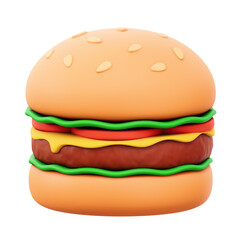 hamburger 3d illustration