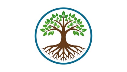 Obraz premium Circular graphic of a stylized tree