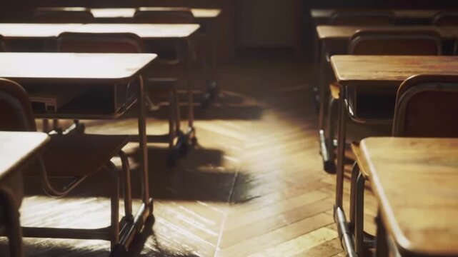 Time-lapse of Empty Classrooms from Morning to Evening