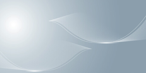 Abstract blue and white gradient background with elegant and dynamic wavy lines. Simple vector concept for banners, covers, certificates, presentations, cards.