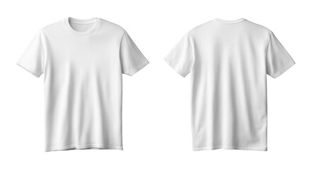 Blank white t-shirt, front and back views (33)