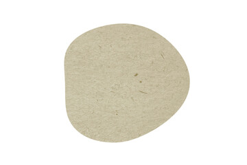 茶色の変形円形フレーム　和紙テクスチャ