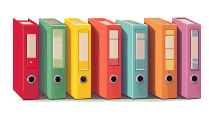 Colorful file folders stand in a neat row, promising organization and easy access to important documents in a vibrant, playful array.