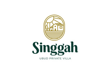 Villa Landscape Logo Design