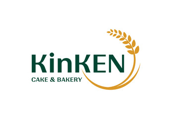 Naklejka premium Bakery Wheat Stalk Cake Logo Design