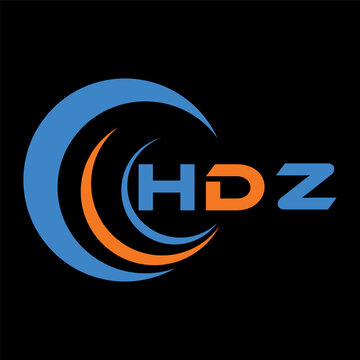 HDZ letter design. HDZ letter technology logo design on a Black background. HDZ Monogram logo design for an entrepreneur and business